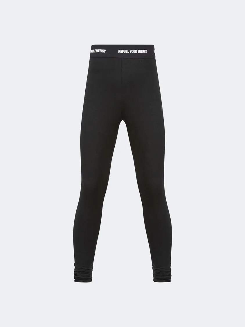 Oil And Gaz Plain Kids-Girls Lifestyle Tight Black