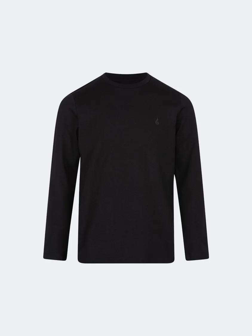 Oil And Gaz Plain Kids Lifestyle Long Sleeve Black