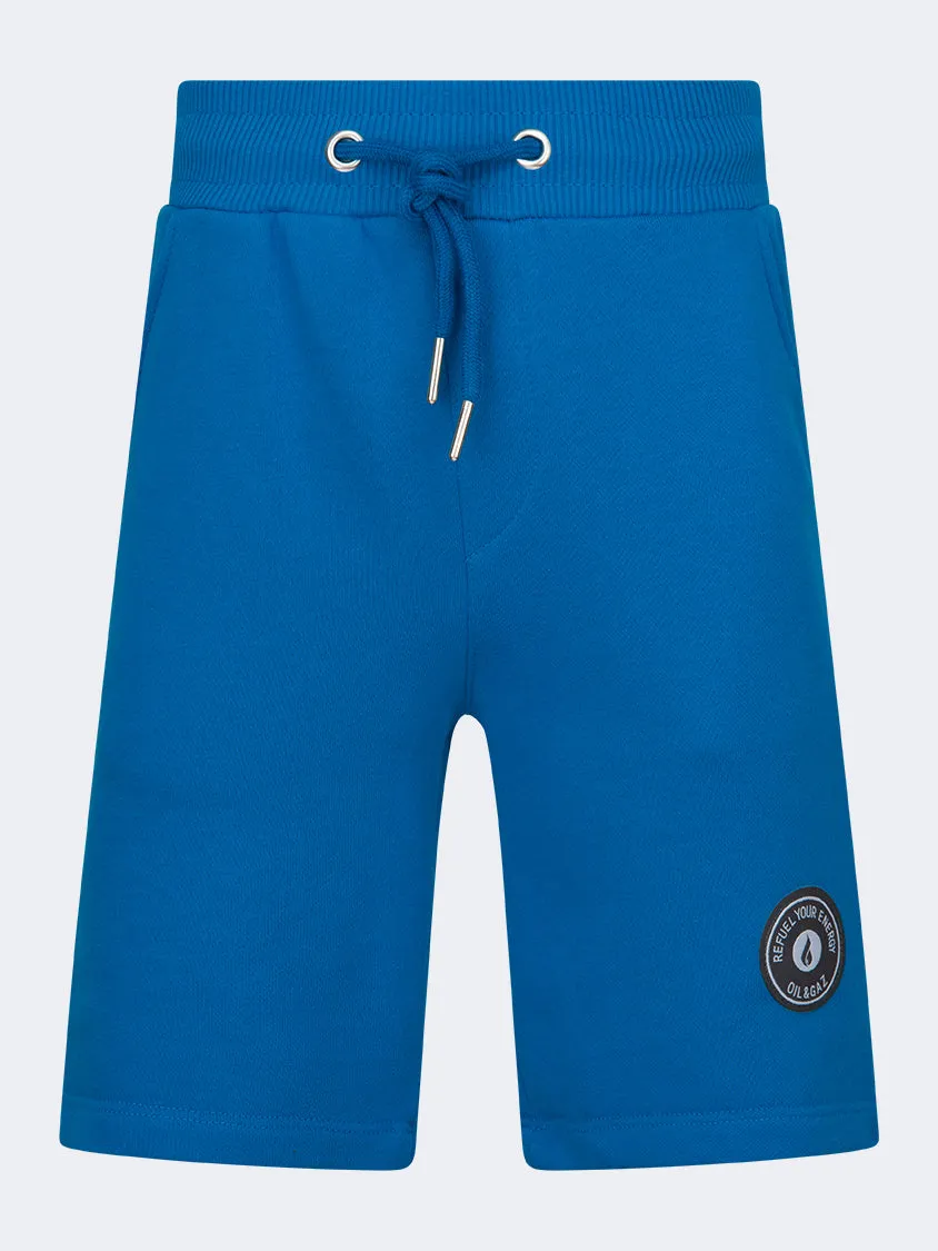 Oil And Gaz Regular Fit Kids-Boys Lifestyle Short Blue