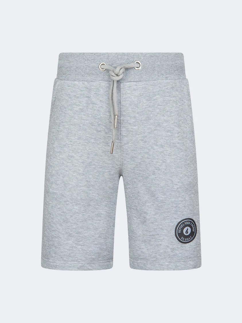 Oil And Gaz Regular Fit Kids-Boys Lifestyle Short Grey/Chine