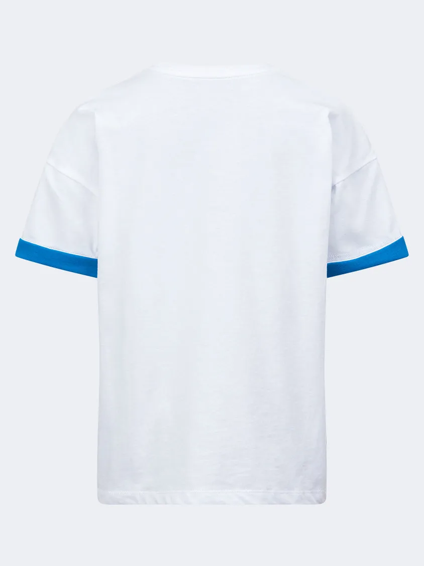 Oil And Gaz Round Neck Kids-Boys Lifestyle T-Shirt White/Blue