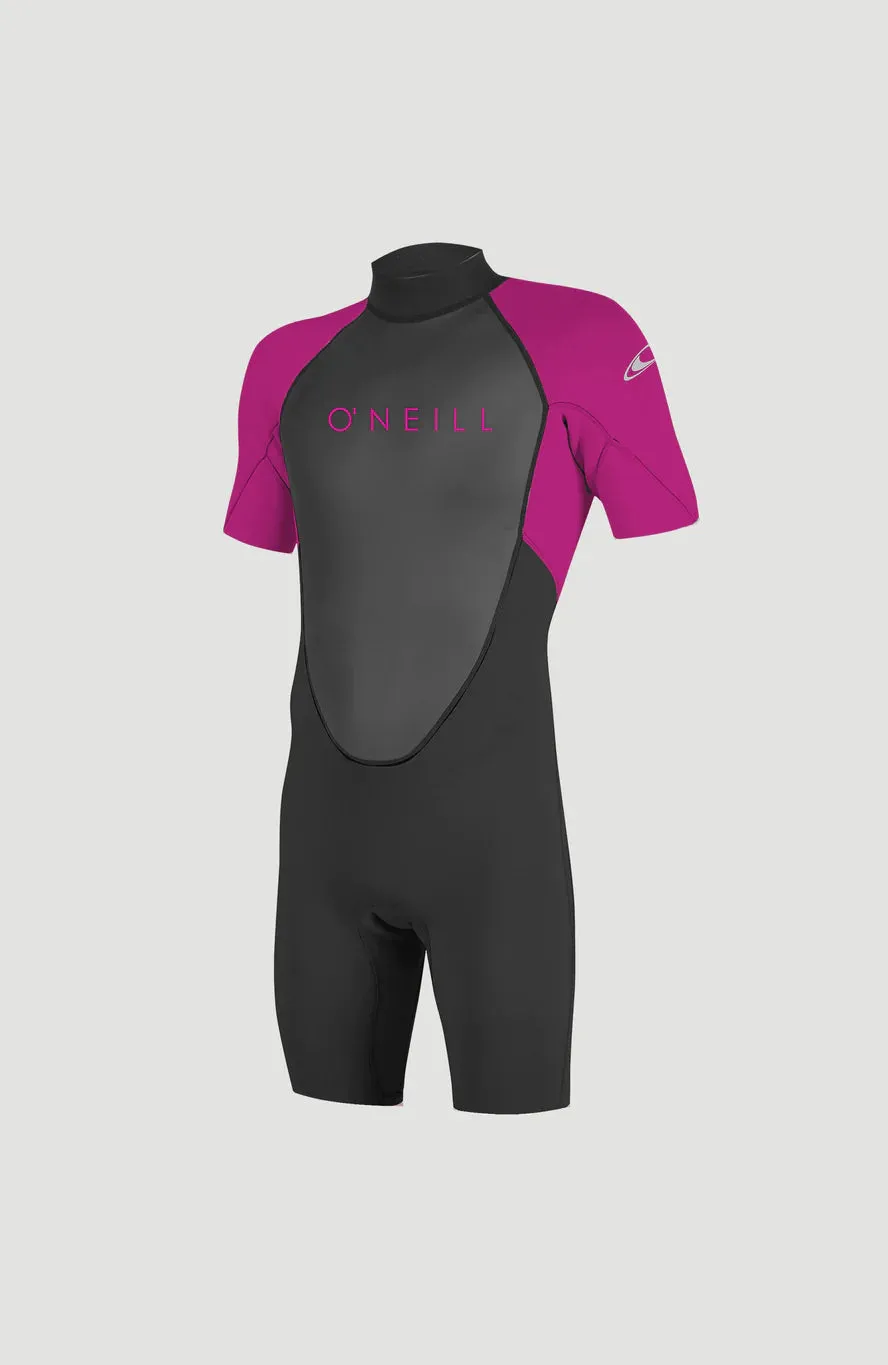 O’NEILL KIDS REACTOR 2MM BACK ZIP SHORTY WETSUIT ( Blk/Berry)