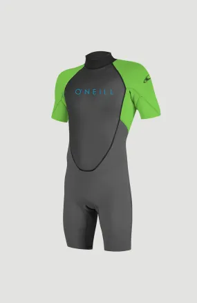 O’NEILL KIDS REACTOR 2MM BACK ZIP SHORTY WETSUIT (Graph/DayGlo)