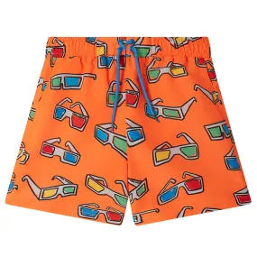 Stella McCartney Child Swim Shorts Sunglasses Print Orange