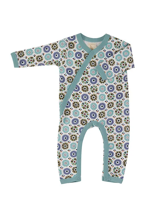 tropical birds baby onesie