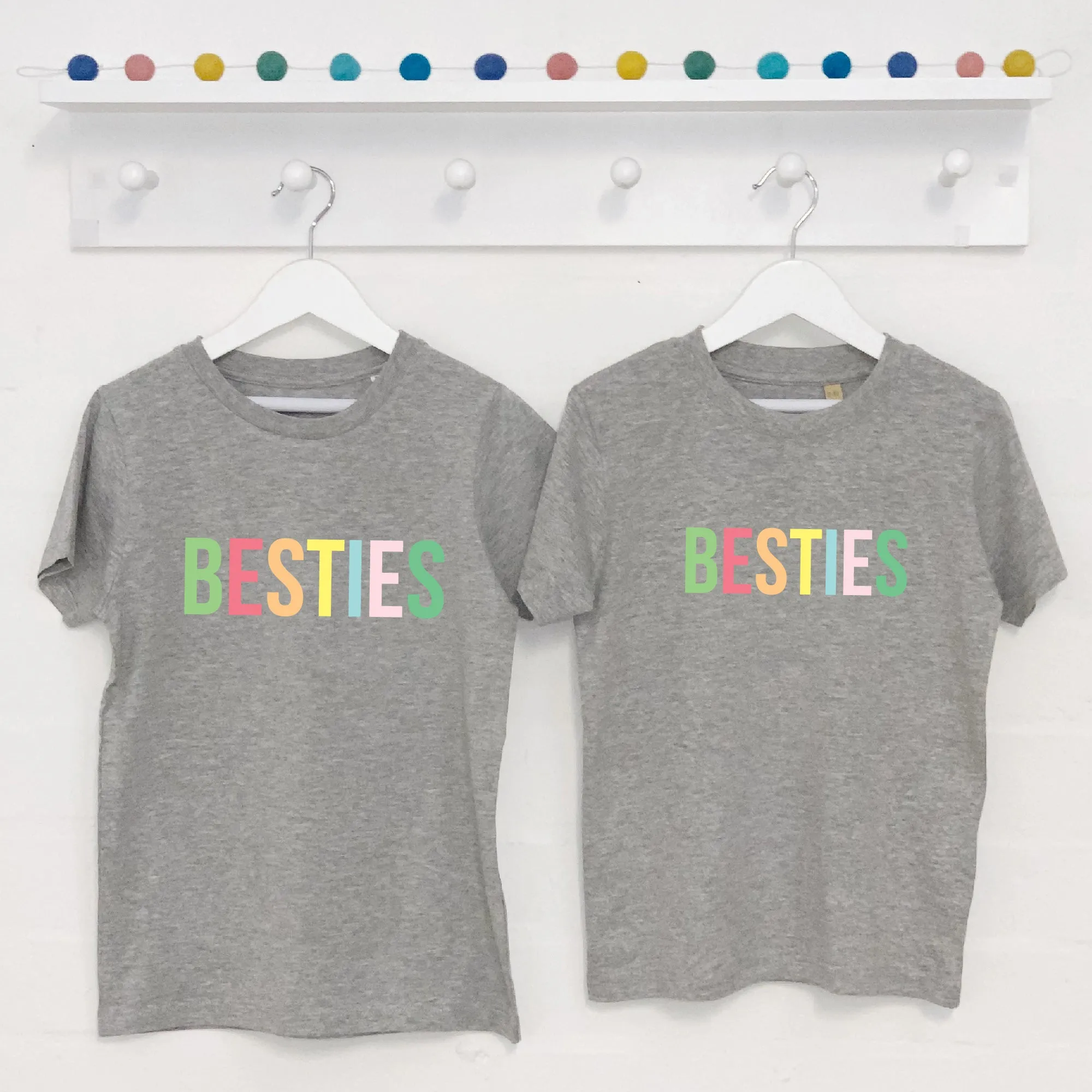 Pastels Besties Matching Kids T Shirts