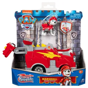 PAW Patrol, Rescue Knights Marshall Transforming Toy Car with Collectible Action Figure, Kids Toys for Ages 3 and up