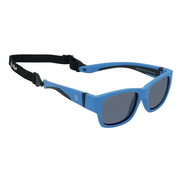 Toddler Polarised Unbreakable Sunglasses - Blue Frame/Smoke Lens for Kids