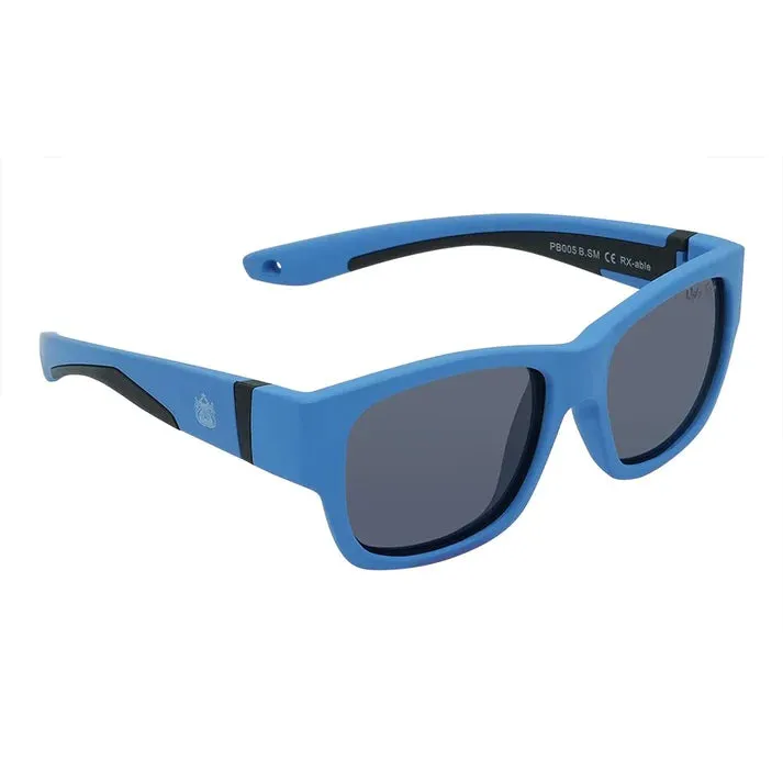 Toddler Polarised Unbreakable Sunglasses - Blue Frame/Smoke Lens for Kids