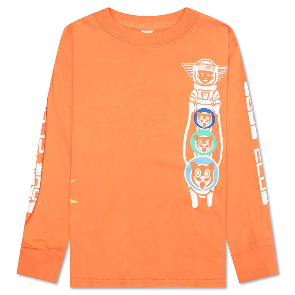 Persimmon Orange Long Sleeve Tee with North Star Print