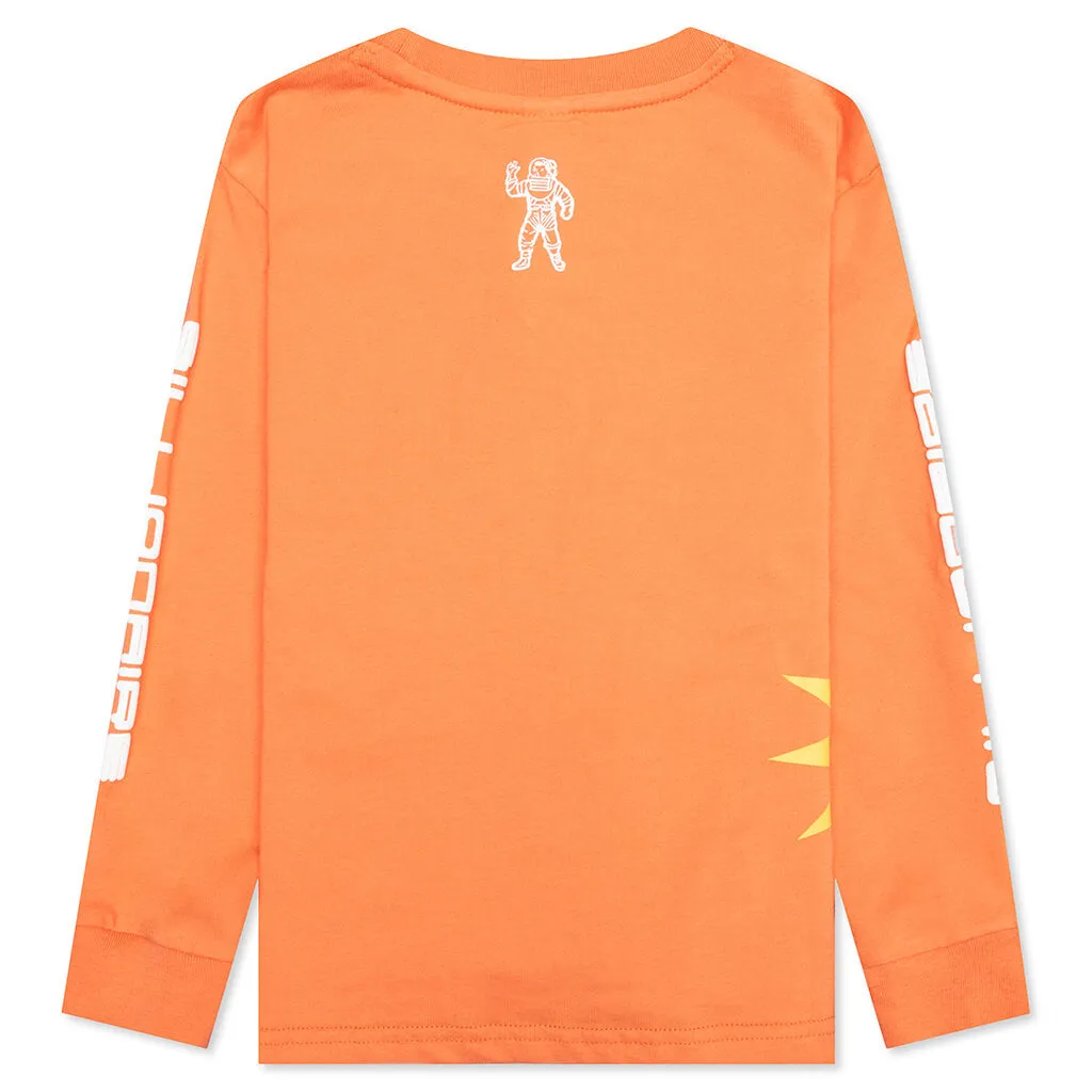 Persimmon Orange Long Sleeve Tee with North Star Print