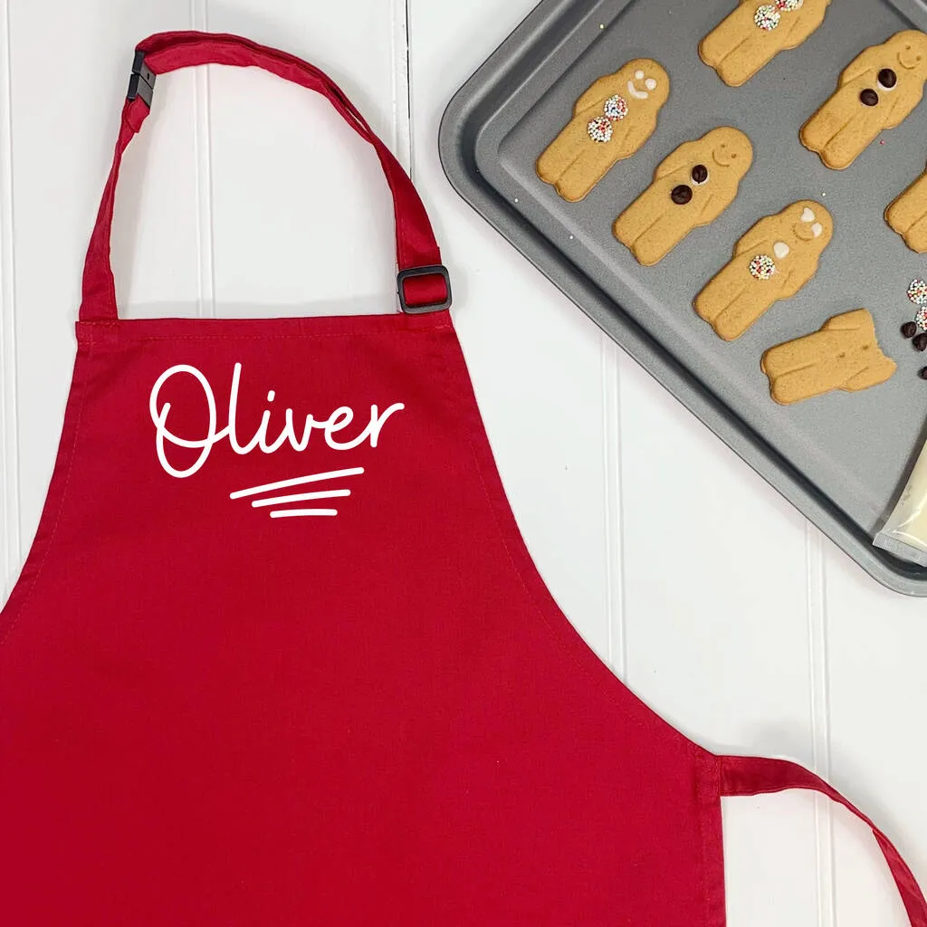 Personalised Kids Apron Ballpoint