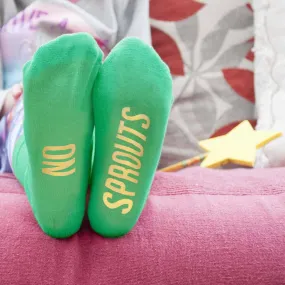 Personalized Christmas Day Socks in Sprout Green and Canary Yellow for Kids