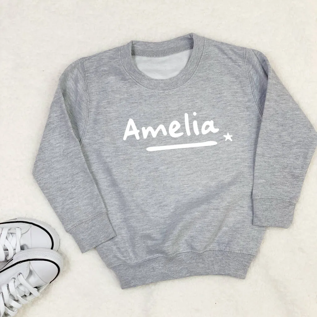 Personalised Kids Sweatshirt With Star