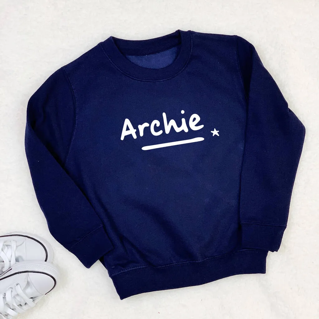 Personalised Kids Sweatshirt With Star