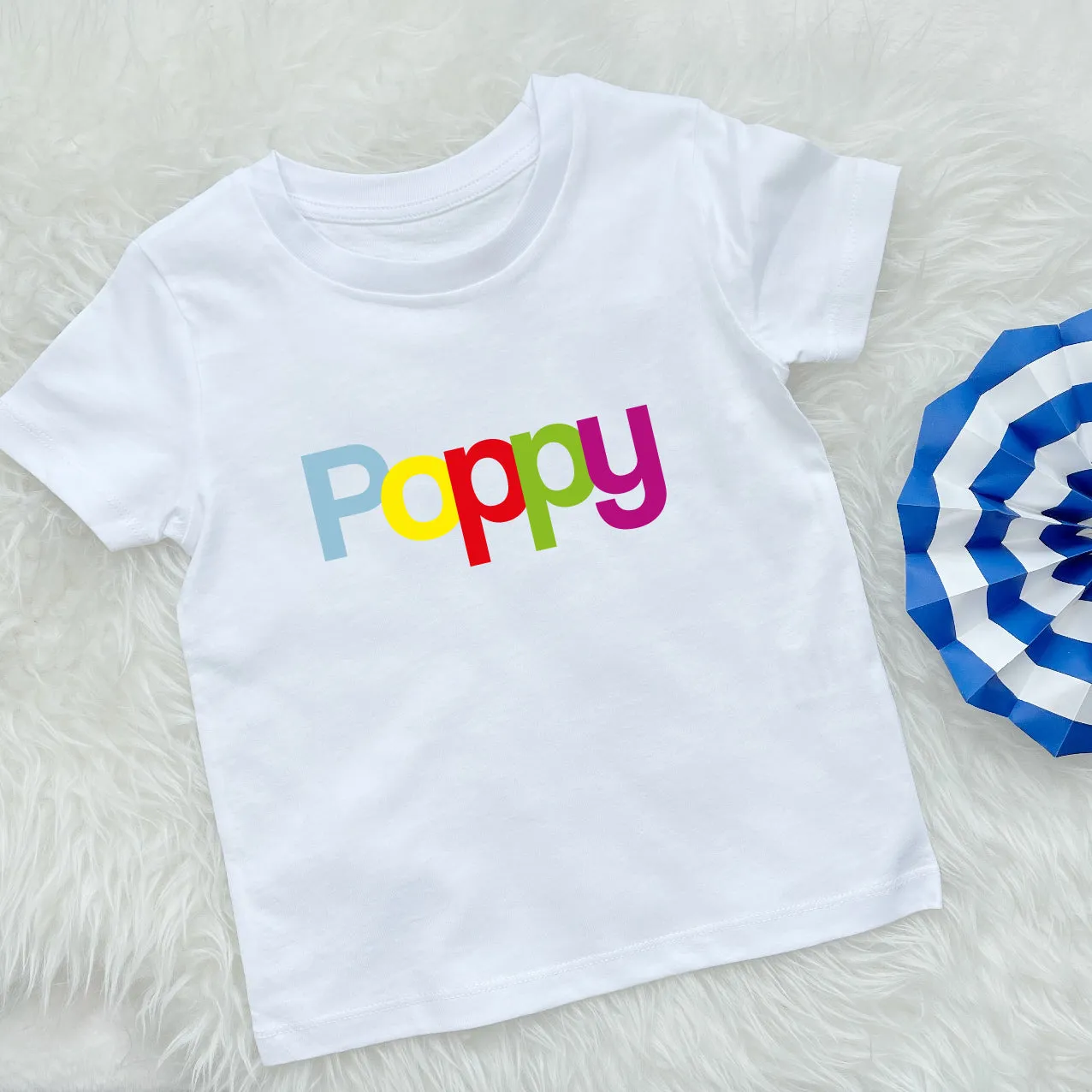 Personalised Multicoloured Kids T Shirt