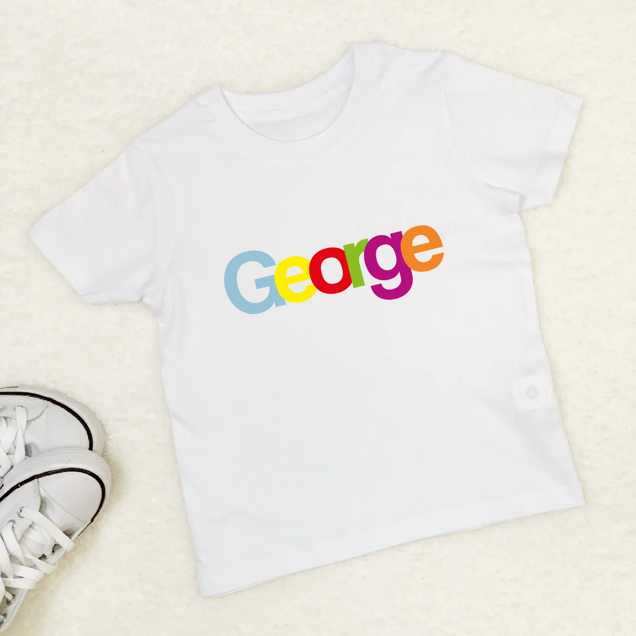 Personalised Multicoloured Kids T Shirt