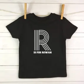 Personalised Retro Alphabet Kids T Shirt