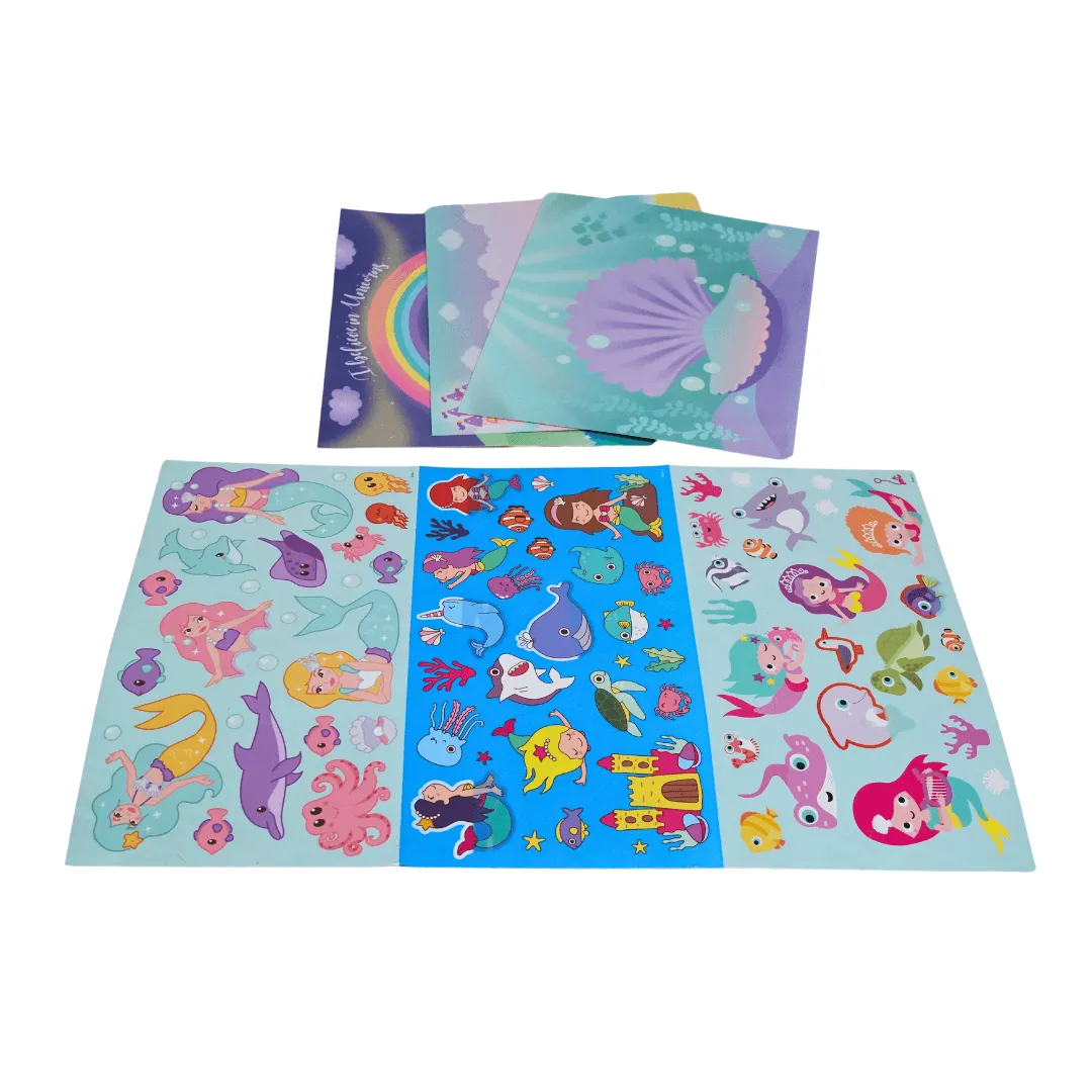 Mermaid Sticker Scene Set for Kids - 1 Pack