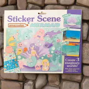 Mermaid Sticker Scene Set for Kids - 1 Pack