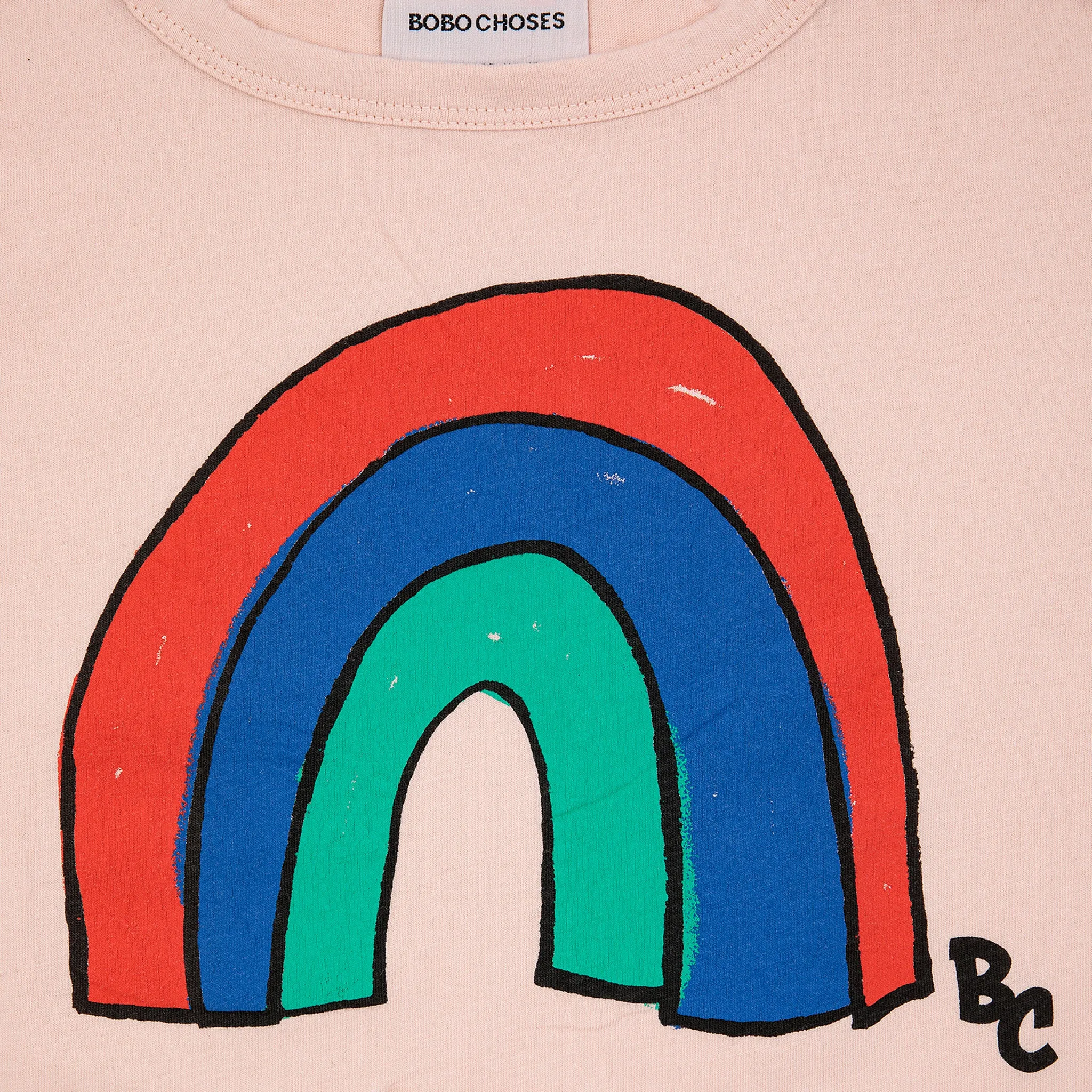 Pink Rainbow T-shirt for Kids by Bobo Choses