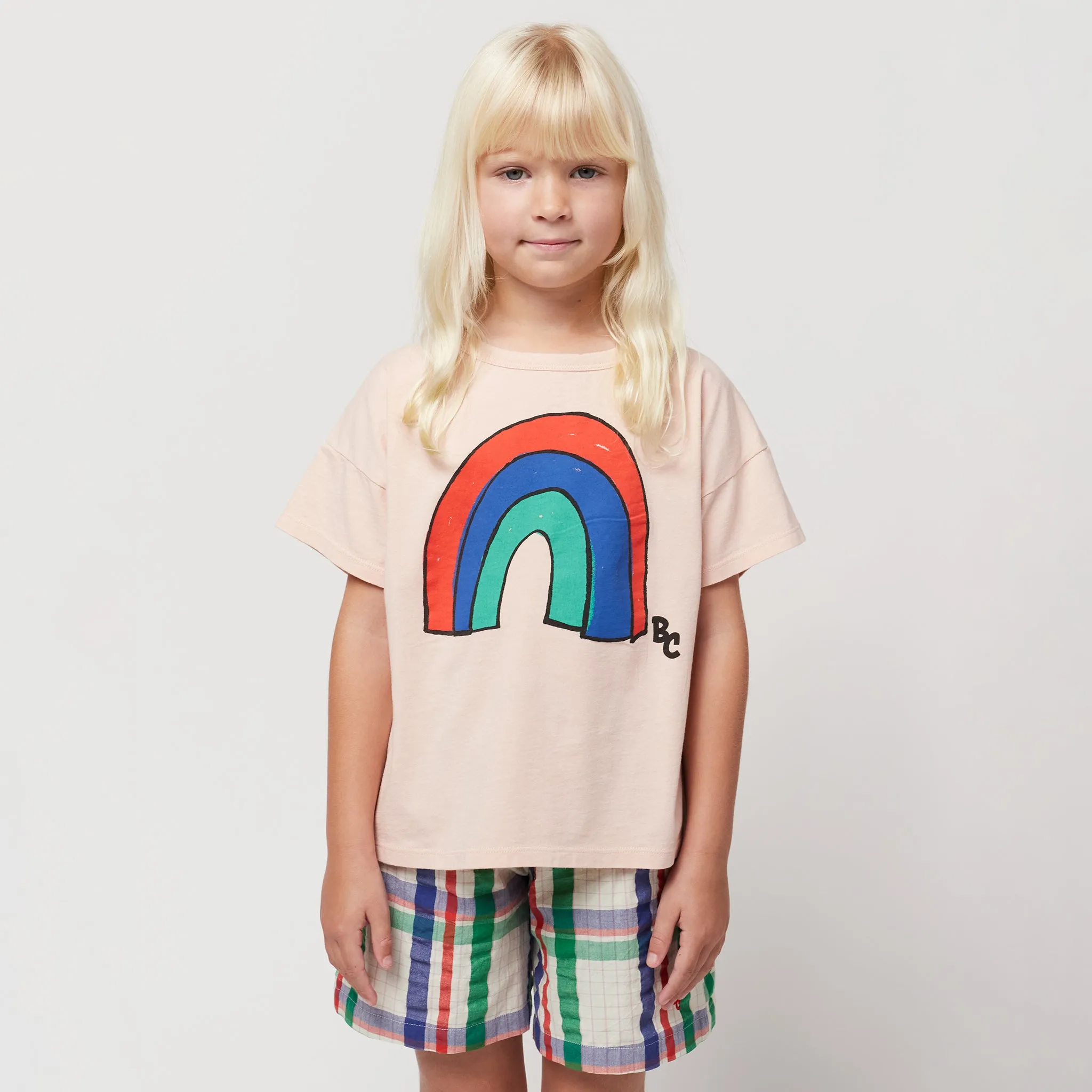 Pink Rainbow T-shirt for Kids by Bobo Choses