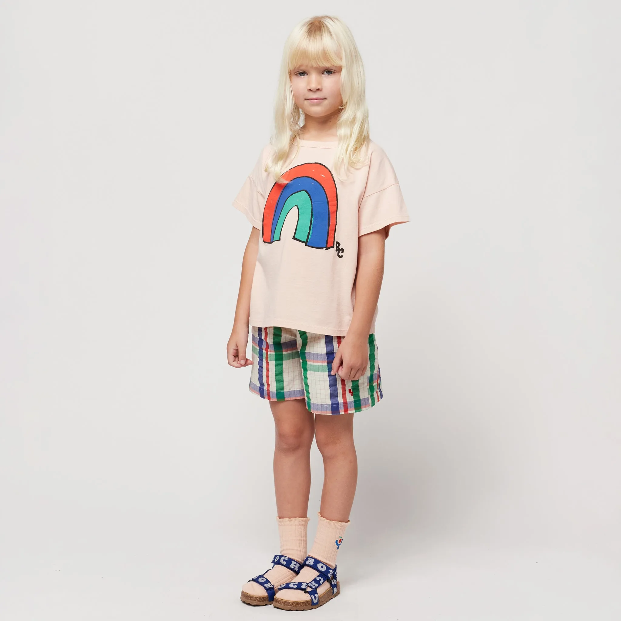 Pink Rainbow T-shirt for Kids by Bobo Choses