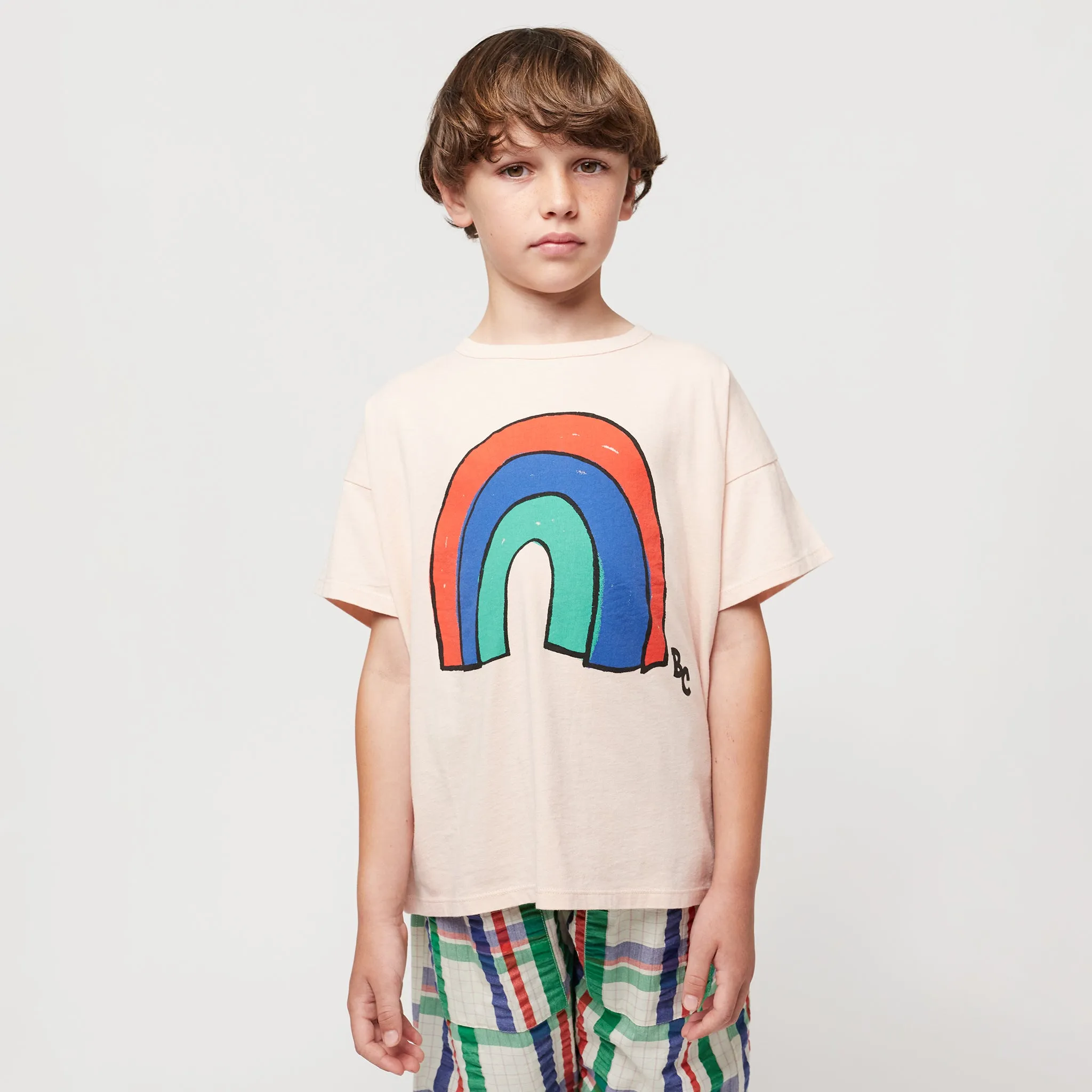 Pink Rainbow T-shirt for Kids by Bobo Choses