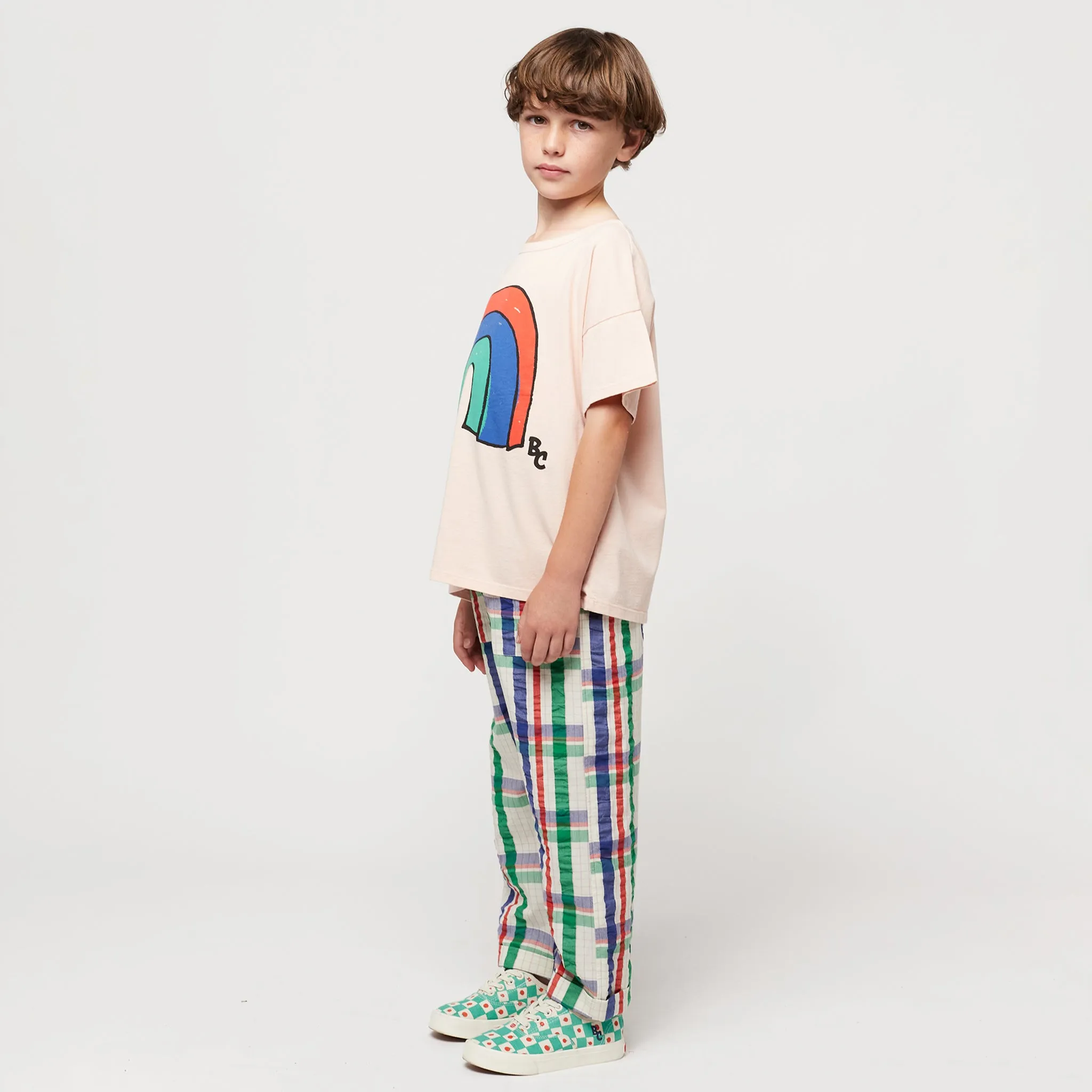 Pink Rainbow T-shirt for Kids by Bobo Choses