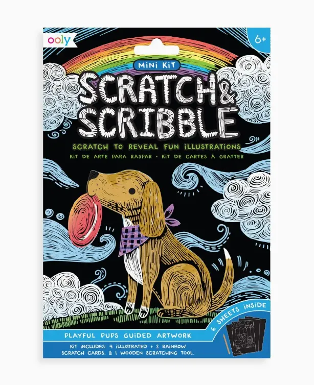 Playful Pups Scratch & Scribble Art Kit