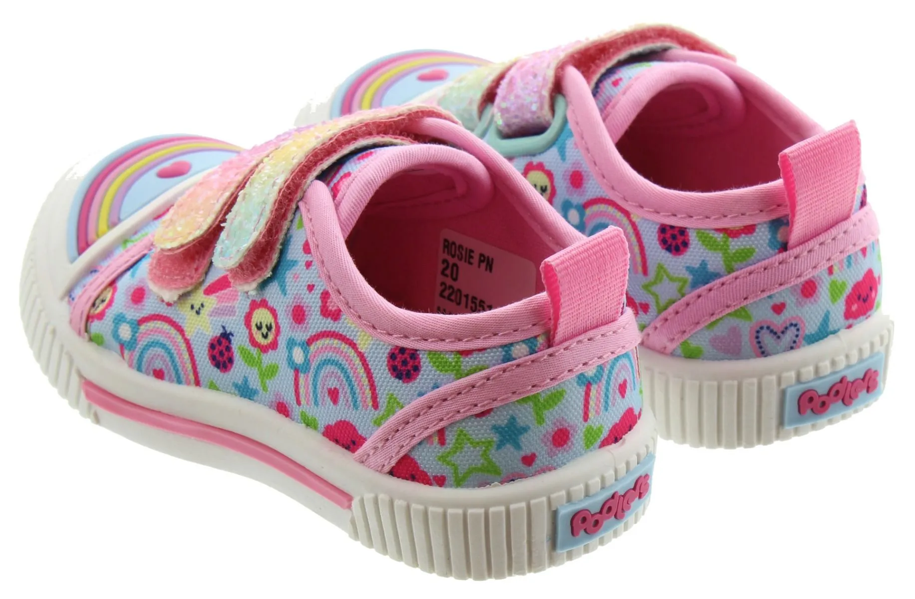 POD Kids Rosie Velcro Pumps In Pink