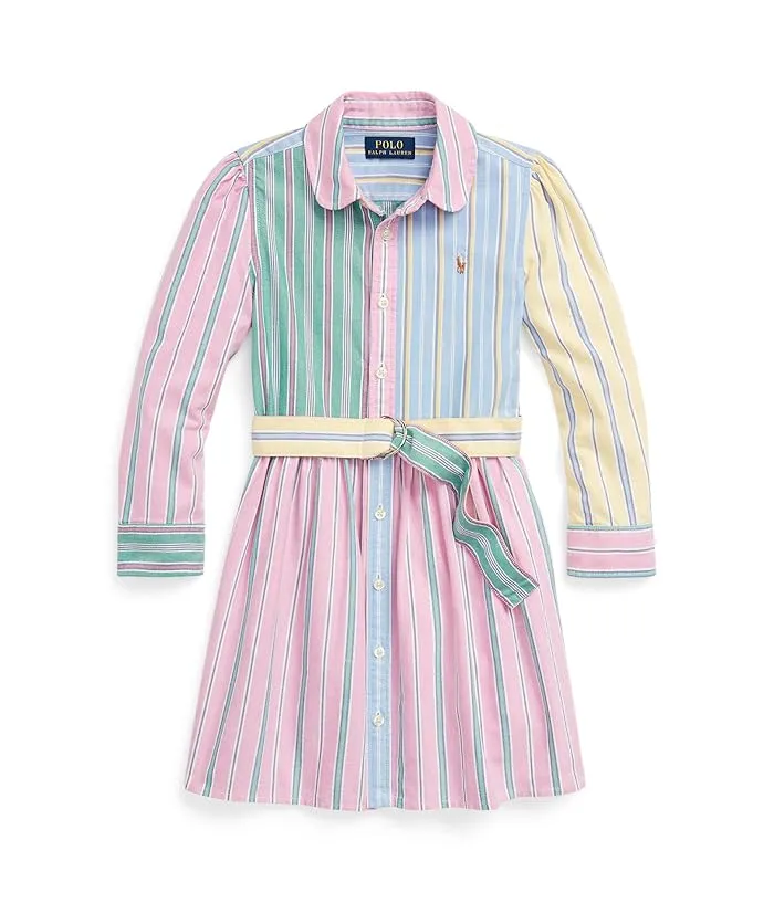 Polo Ralph Lauren Kids Belted Cotton Oxford Fun Shirtdress (Toddler/Little Kids)