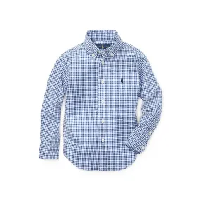 Polo Ralph Lauren Kids Gingham Cotton Poplin Shirt (Toddler/Little Kids)