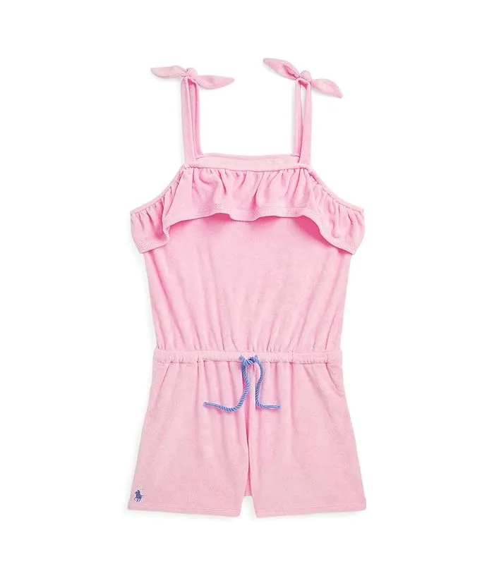 Polo Ralph Lauren Kids Ruffled Cotton-Blend Terry Romper (Big Kids)