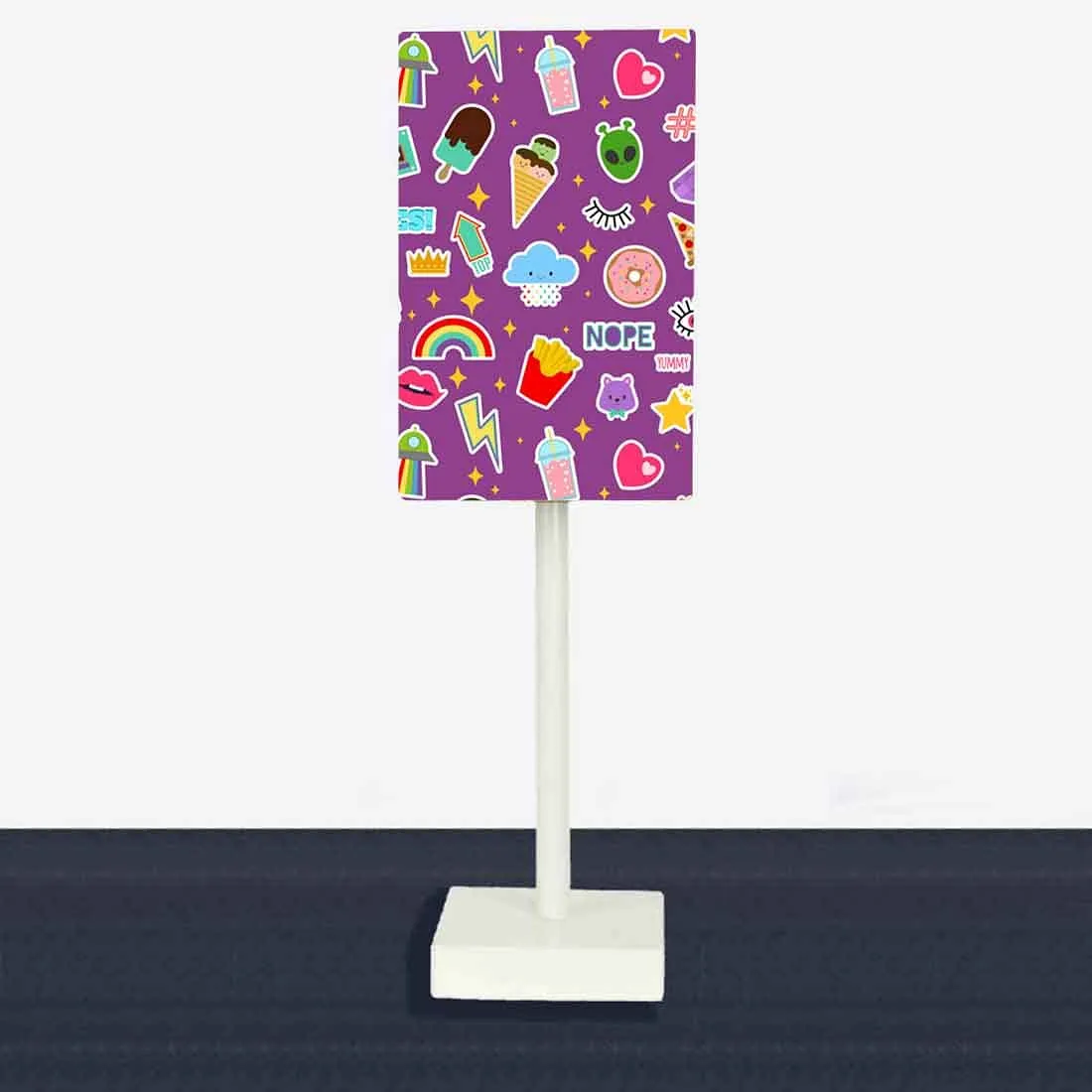 Purple Fancy Table Lamps for Kids Bedroom