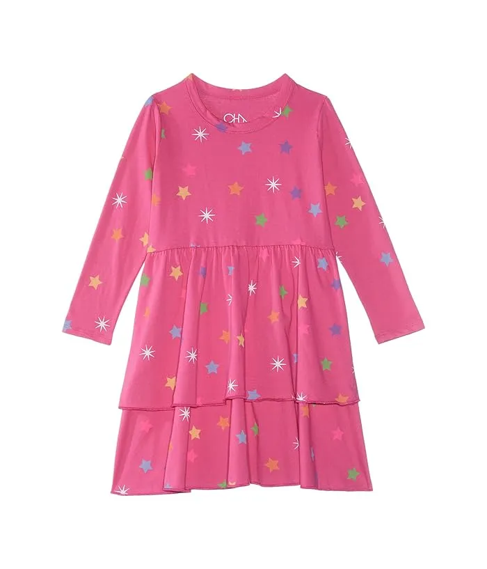 Rainbow Stars Ruffle Dress for Kids