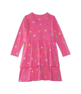 Rainbow Stars Ruffle Dress for Kids