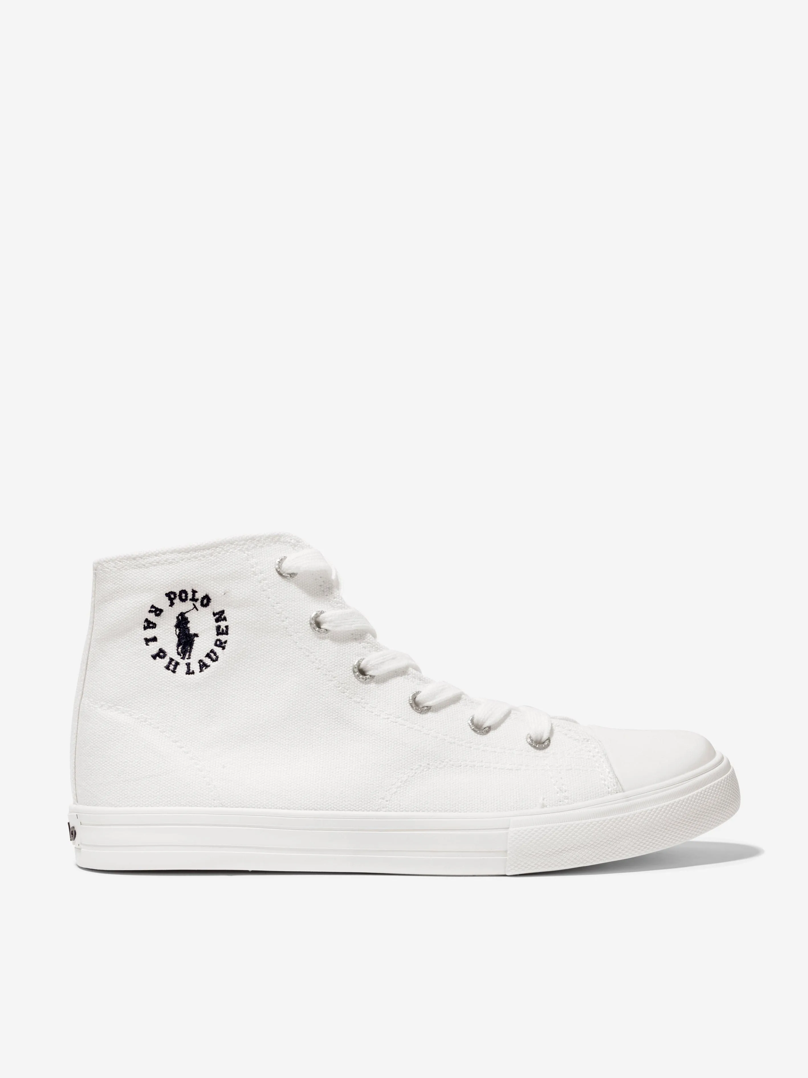 Ralph Lauren Kids - Kids Forrester High Top Trainers in Cream | Childsplay Clothing