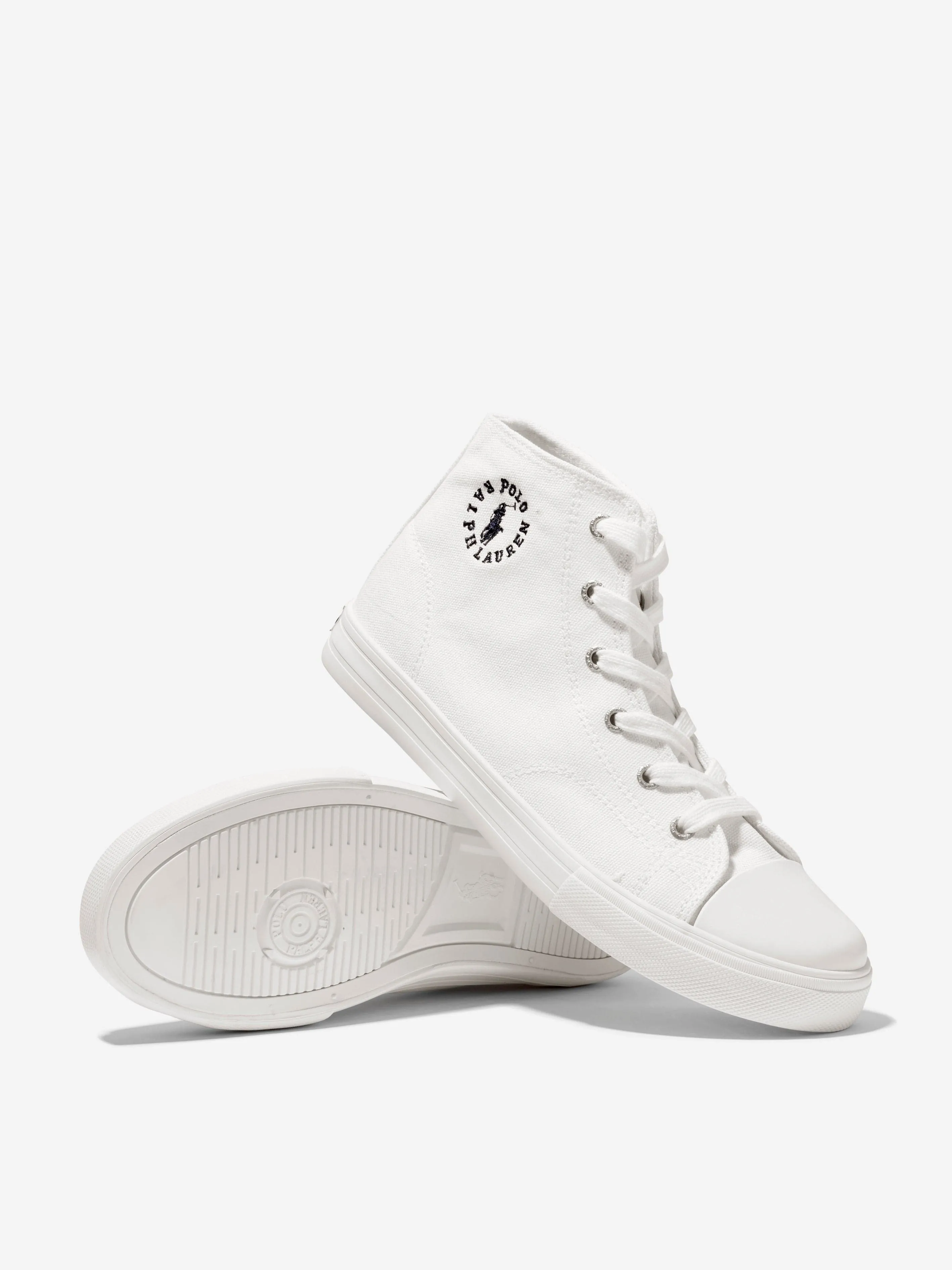 Ralph Lauren Kids - Kids Forrester High Top Trainers in Cream | Childsplay Clothing