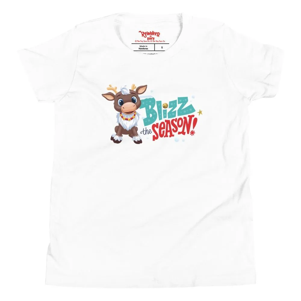 Reindeer in Here Blizz the Season Kids T-Shirt