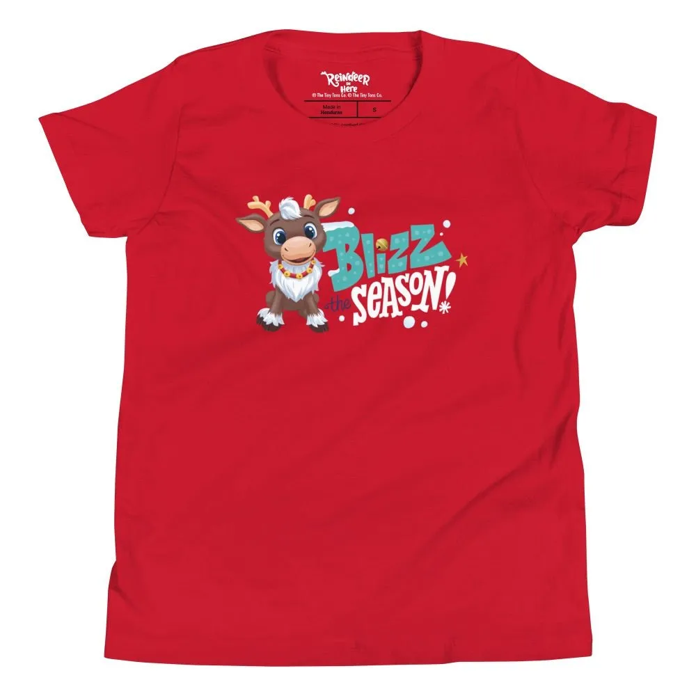 Reindeer in Here Blizz the Season Kids T-Shirt