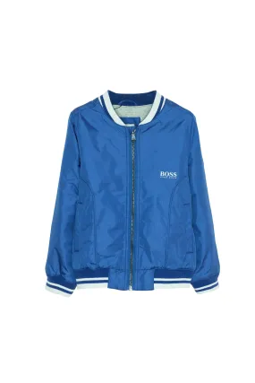 ROPA PARA NIOS - CHAQUETA CORTA VIENTO AZUL HUGO BOSS KIDS