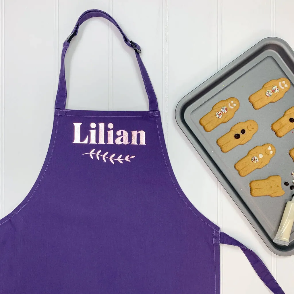 Rose Gold Personalised Kids Artisan Apron