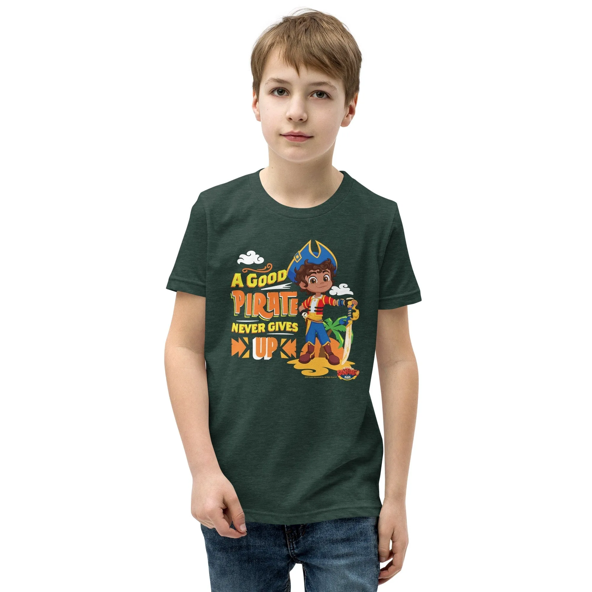 Santiago of the Seas A Good Pirate Never Gives Up Kids Premium T-Shirt