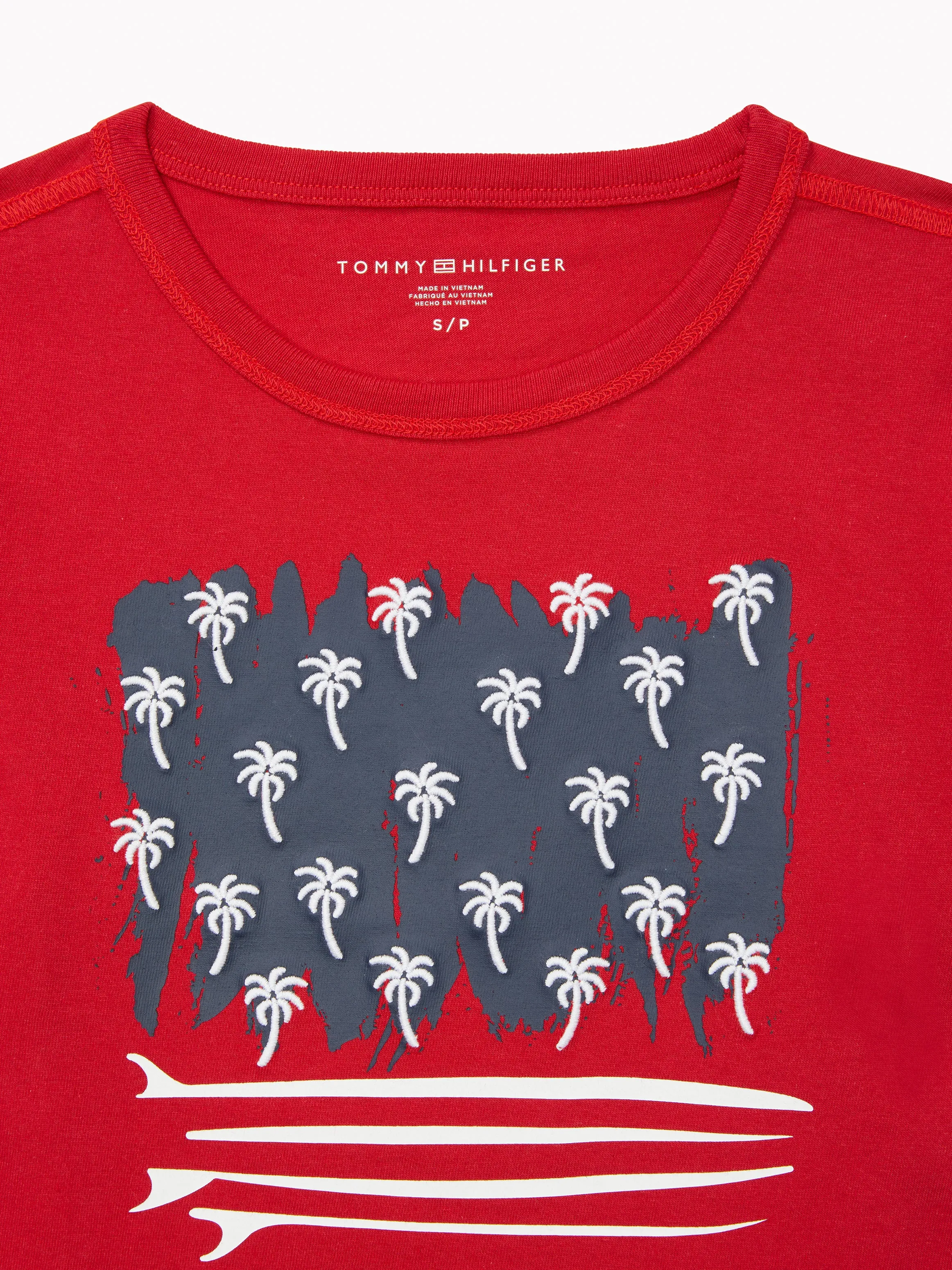 Sensory Stars & Stripes Tee (Kids) - Apple Red