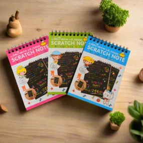 Set of 3 Small Kids Scratch Notebooks