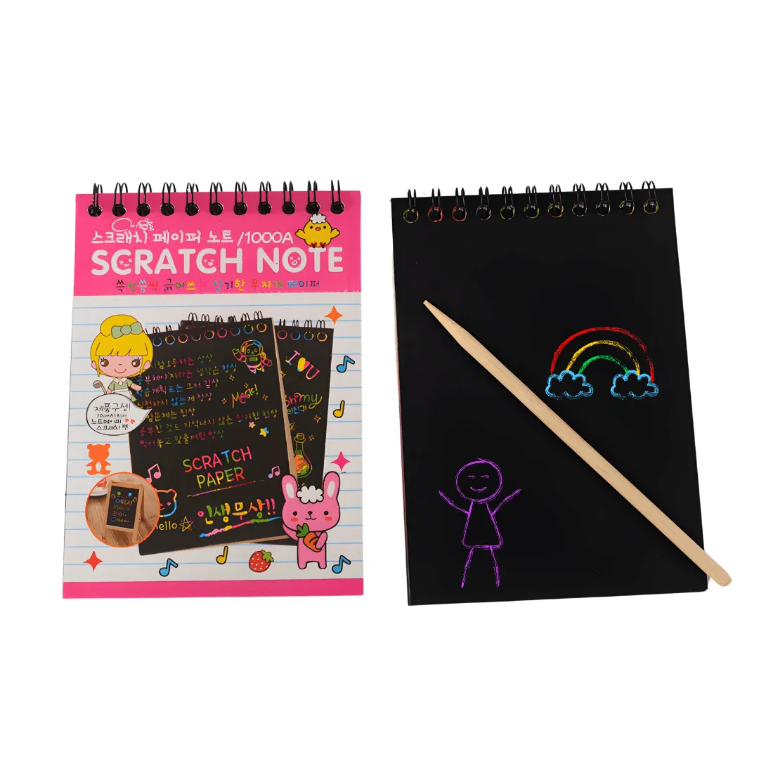 Set of 3 Small Kids Scratch Notebooks