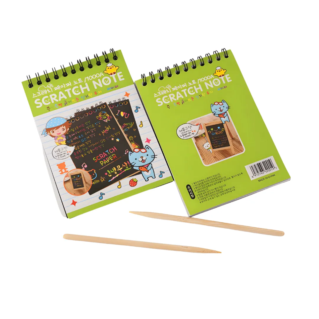 Set of 3 Small Kids Scratch Notebooks