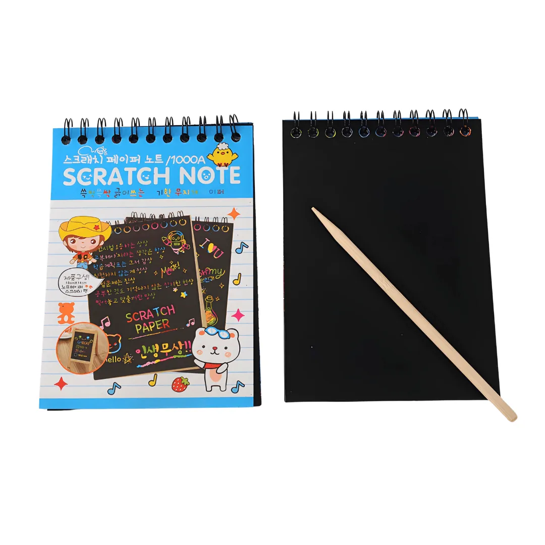 Set of 3 Small Kids Scratch Notebooks