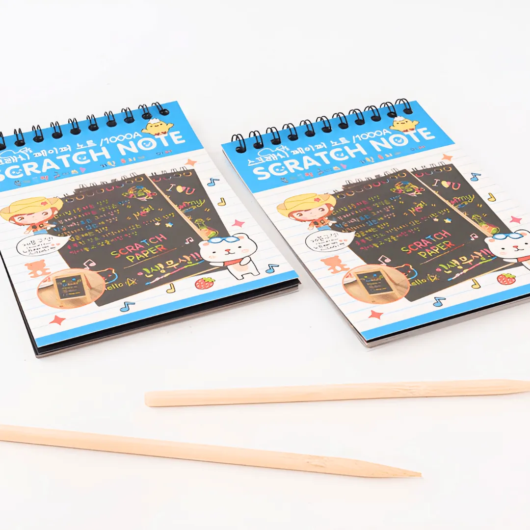 Set of 3 Small Kids Scratch Notebooks